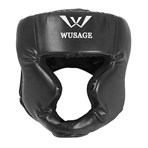 Equipo de protección para la cabeza de boxeo para Sparring Kickboxing mujeres hombres negro S niño