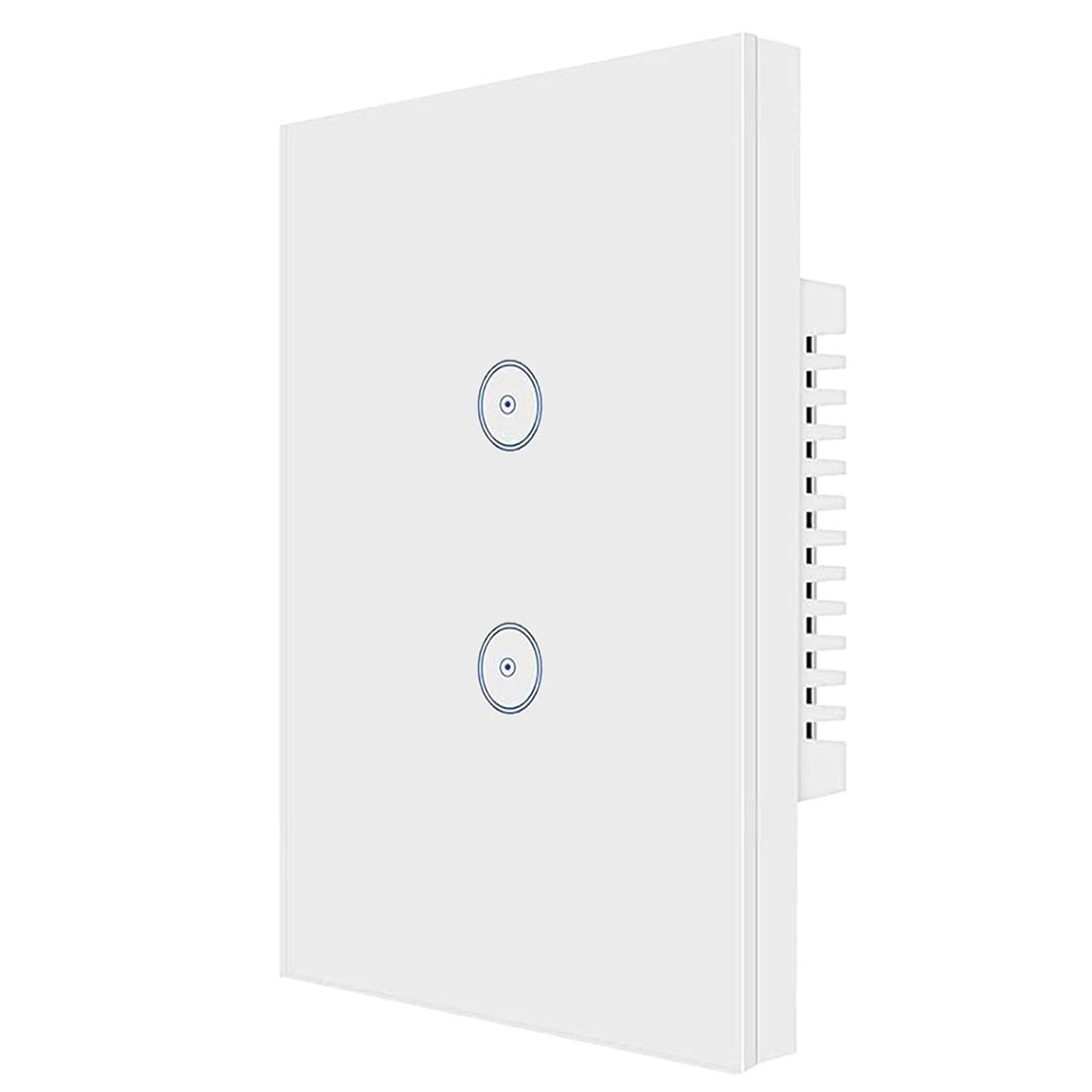 Jinvoo WiFi Wall Light Touch Panel Switch, 2 Way, Remote Control by Smart Phone,No Hub Required, Compatible with Tuya Smart Life app AC 120V Works with Amazon Echo Google Home White 1 Gang ETL Listed