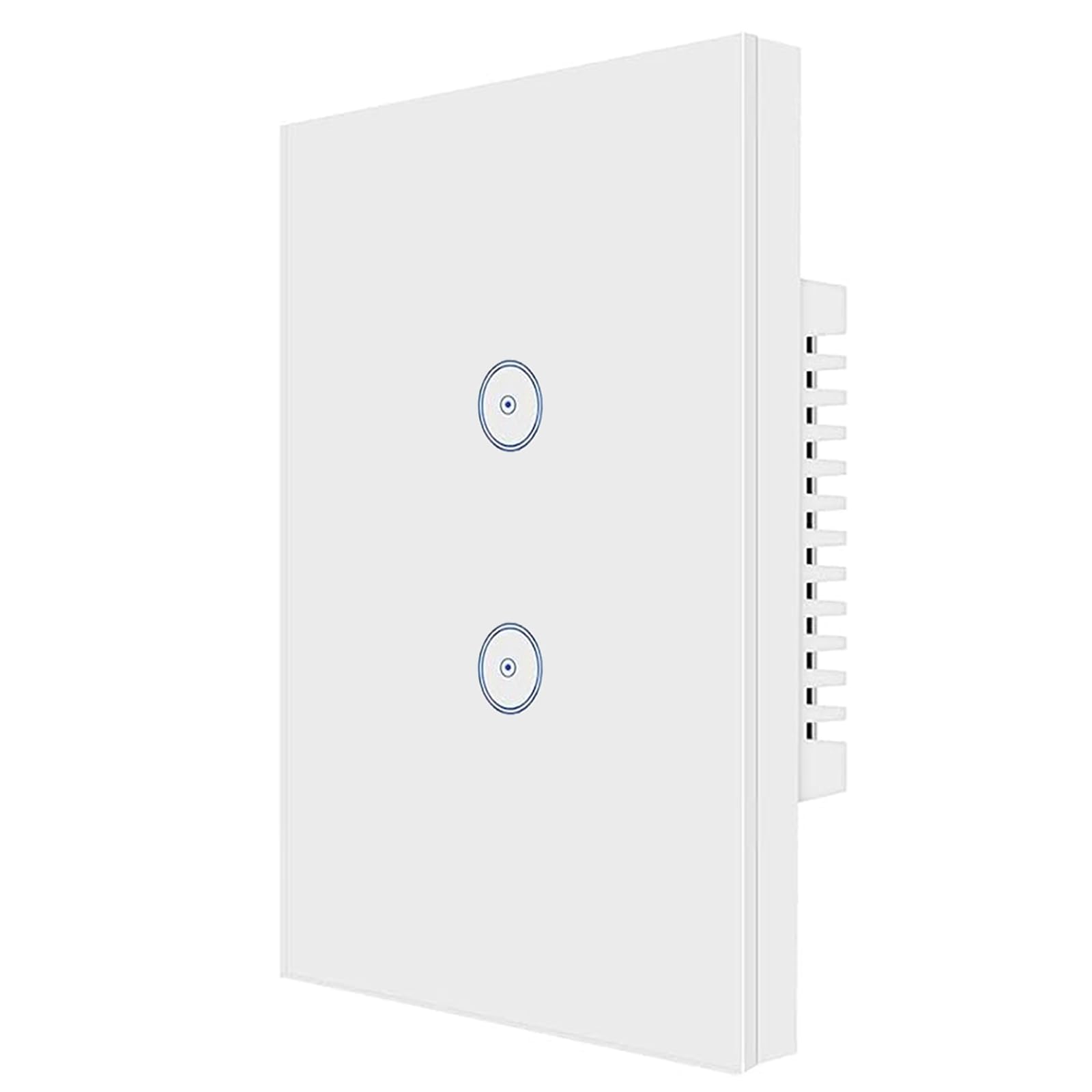Jinvoo WiFi Wall Light Touch Panel Switch, 2 Way, Remote Control by Smart Phone,No Hub Required, Compatible with Tuya Smart Life app AC 120V Works with Amazon Echo Google Home White 1 Gang ETL Listed