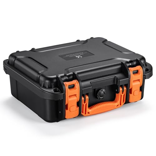 K&F CONCEPT 防水ハードケース カットスポンジが内蔵 持ち運びできるカメラ保護ケース IP67防塵防水 カスタムカットフォーム対応 プロテクターケース ドローン・カメラ・ビデオカメラ・アクションカメラ・精密機器用 31.5*23.5*12.2cm (内寸)