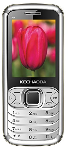 Image of KECHAODA K9 Dual SIM, 6.1cm (2.4 inch) Display, Wireless FM with Recording, 1800 mAh Battery, Bluetooth, Speed Dialing, Auto Call Recording, Vibration, Camera, BIS Certified & 1 Year (Silver)