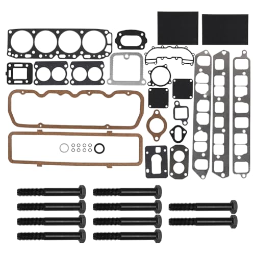 AUTOVIC Head Gasket & Bolt Set for Chris-Craft Mercruiser Chevy Marine 3.0L 181 2.5L 153 4-Cylinder Engines