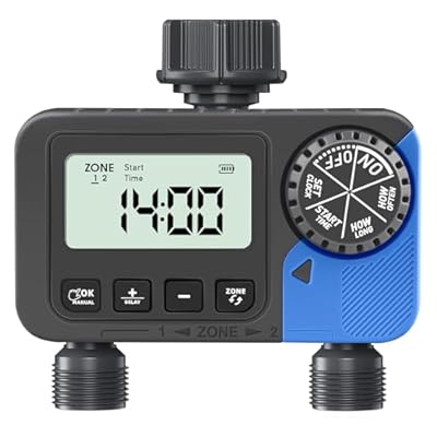 Sprinkle Timer Water Timer for Garden Hose: Irrigation Timer System for Yard Lawn with 2 Outlets - Smart Programmable Watering Timer