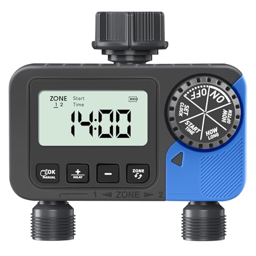 Sprinkler Timer Water Timer for Garden Hose, Sprinkler Timers 2 Zone, Smart Programmable Watering...