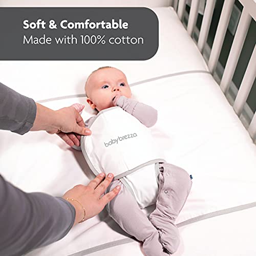 Baby Brezza Safe Sleep Swaddle Blanket For Crib Safety For Newborns And Infants – Safe, Anti-Rollover Blanket, White #TOP3