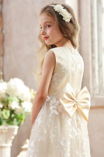 Image of ABaoWedding Lace A-Line Flower Girl Dress