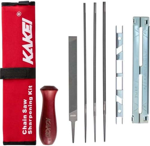 KAKEI Chainsaw Sharpening File Kit, Chainsaw Chain Sharpener - 8 ...