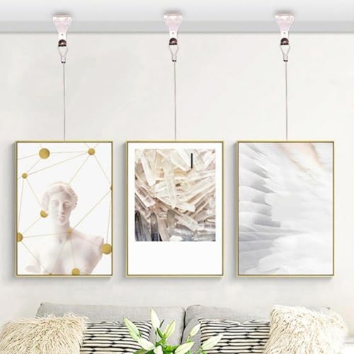 Image of Cabilock 5sets Photo Heavy Duty Hanger Picture Frame Wire for Hanging Drywall Picture Hangers Wire