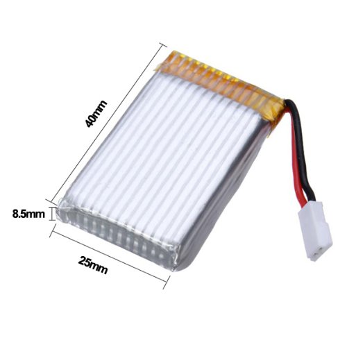 YUNIQUE GREEN-CLEAN-POWER - Batterie Lipo 3.7V 500mAh Pour Drone RC | 2 Pièces Compatibles Syma X5, Cheerson CX-30W, Skytech M68 | Rechargeable, Léger 16g