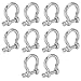 Adfaga 10Pcs Heavy Duty 304 Stainless Steel Bow Shackles D Ring Anchor Load Secure Fastener for Camping Hiking Climbing Marine Industrial Use M5 Size Rustproof Durable Hardware