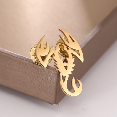 Image of Stainless Steel Insects Creative Scorpion Brooches for Women and Men