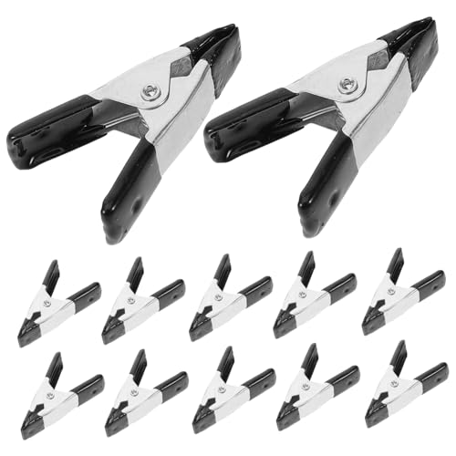 OSALADI 20pcs Metal Clip Backdrop Clamps Clips Heavy Duty Clamps Backdrop Spring Clamps Wood Working Clamps Heavy Duty Spring Clip Clamps Heavy Duty Clamps for Crafts Black Carbon Steel