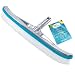U.S. Pool Supply Professional 18" Aluminum Wall & Floor Pool Brush with Nylon Bristles and EZ Clip Handle - Reinforced Curved Ends, Durable Nylon Bristles - Easily Sweep Algae from Walls, Floor, Steps