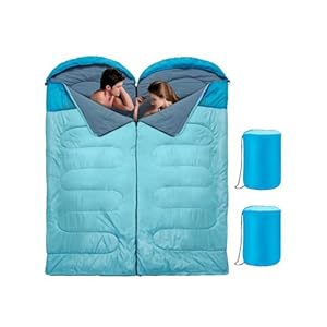 Sleeping Bag,Combinable as Double Sleeping Bags for Adult,Cold & Warm Weather Backpacking Sleeping Bags for Camping RV Waterproof,Lightweight 2 Person Sleeping Bags for Indoor Outdoor Machine Washable