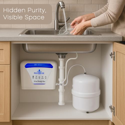 AQUA D PURE 12L Under Sink RO Water Purifier | RO + UV + UF + TDS Controller + Copper Filter | Under-Counter Purification System |White view 2
