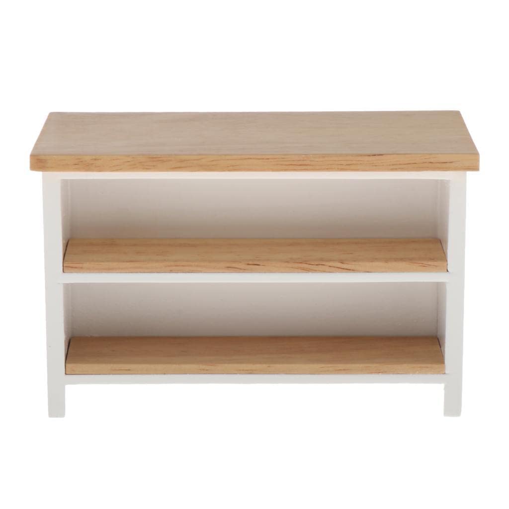 Casa delle Bambole Mini Hobby Set Mobili in Legno Miniaturizzato Accessori Realistici Sedia E Tavolo 1 12 Design Raffinato Fai da Te Adatta per, 3Pcs Cabinet Sedie