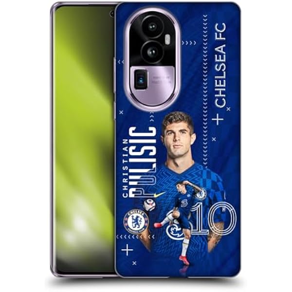 Head Case Designs Oficjalnie Licencjonowany Chelsea Football Club Christian Pulisic 2021 22 Pierwsza druzyna Soft Gel Case Etui Kompatybilny z Oppo Reno10 Pro