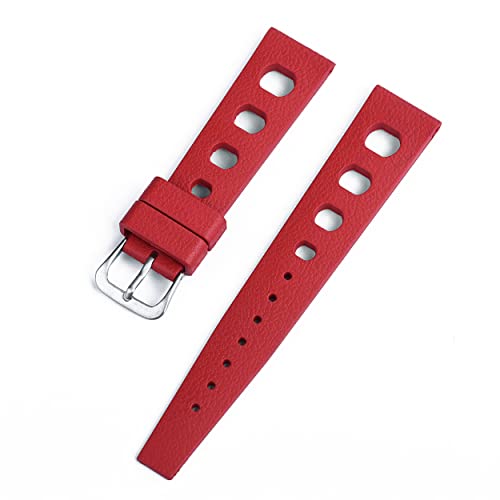 WAMD Quick Release FKM Rubber Watch Strap -Deccan (Red, 20 mm)
