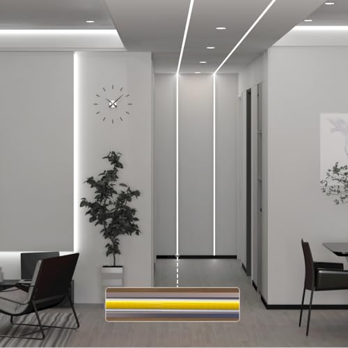 Image of BTF-LIGHTING FCOB Thin 5mm Width COB LED Strip, UL Listed Cool White 6000K Narrow Uniform Light, 16.4FT DC12V CRI 90+ Flexible LED Tape Light for Home Indoor DIY Lighting(No Adapter or Controller)