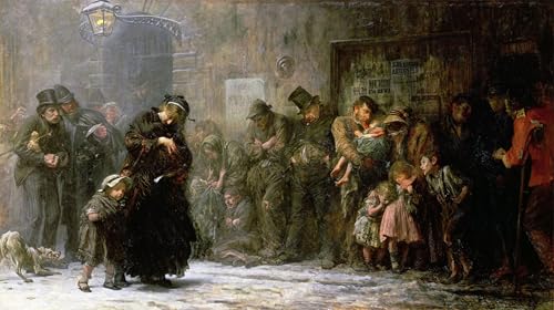 Tableau d'Art Abstrait Samuel Luke Fildes Toile Peinture Salon 60x90cm