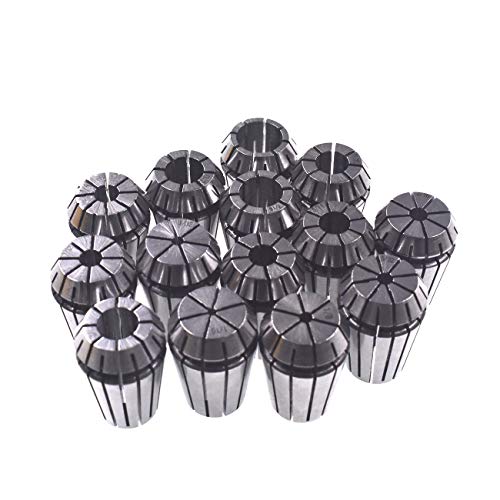 Supermotorparts New 14Pcs Er20 Spring Collet Set Gripping Range 1/16",3/32",1/8",5/32",3/16",7/32"1/4",9/32",5/16",11/32",3/8",13/32",7/16",1/2" For Cnc Milling Lathe Tool Engraving Machines #TOP2