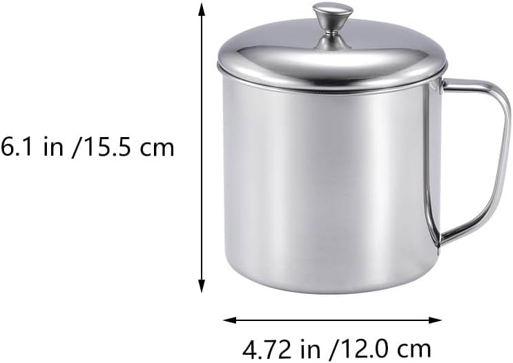 Amosfun Stainless Steel Mug with Lid and Handle 20Oz Coffee Tea Cup for Camping Outdoor and Everyday Use 6.1 X 4.7 Inches Microwave Safe Drinkware - Image 4