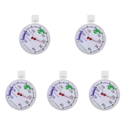 Termómetro de nevera esfera ABOOFAN pack de 5 piezas para control de temperatura doméstica