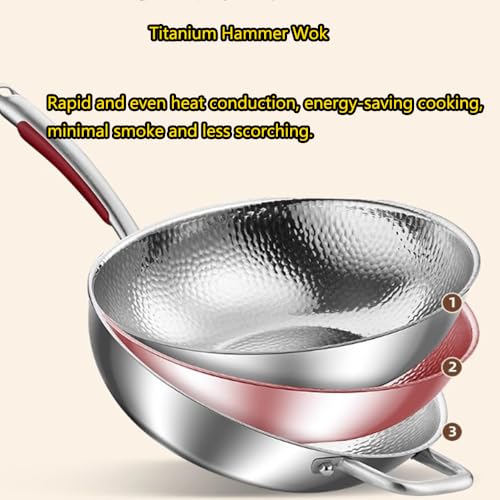 Wok Titanium Martillado con Tapa 13.4 in miniatura 5