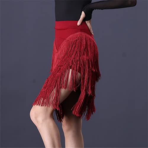 Jupe de danse latine à franges extensible anti-compression XL - 8