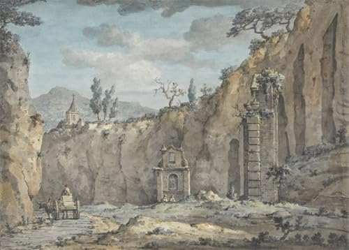 Impression sur toile William Marlow char à bœufs grotte de Posillipo, édition d'art salon