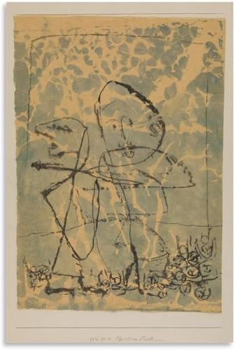 Affiche de duel public par Paul Klee impression sur toile abstraite salon 30x45cm