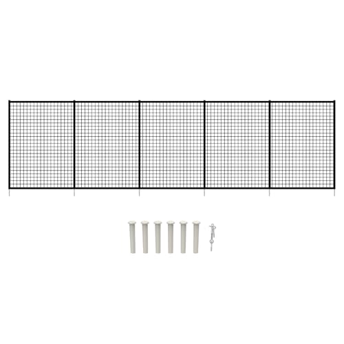 POOL FELLOWS Valla De Seguridad Removible 1.23m X 4.58m, Barrera Para Mascotas De Patio Trasero, Valla Temporal De Malla Para Piscinas, Para Piscinas Enterradas, Sección De Cercado En Negro