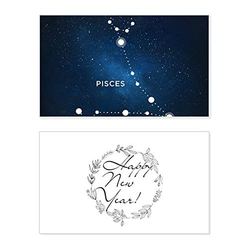 Carte Poissons Constellation Zodiaque Message Bénédiction Nouvel An