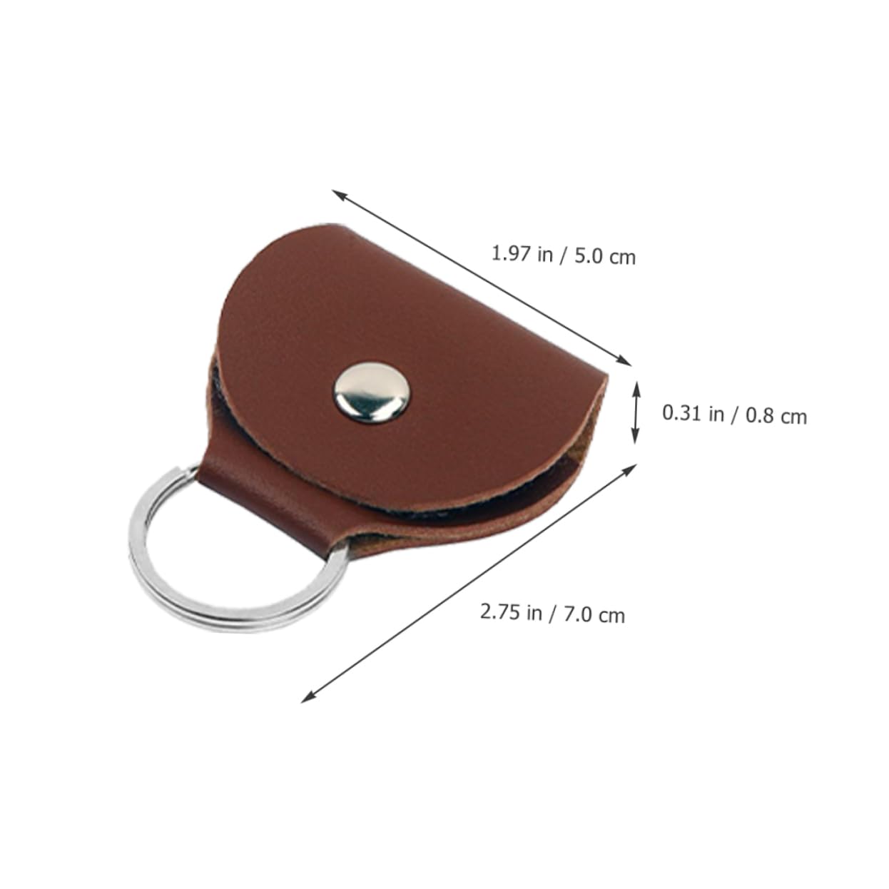 VICASKY 6Pcs Portable Guitar Pick Holder Keychain Durable PU Leather Pick Case Pouch Picks From Damage for Guitarists and Musicians