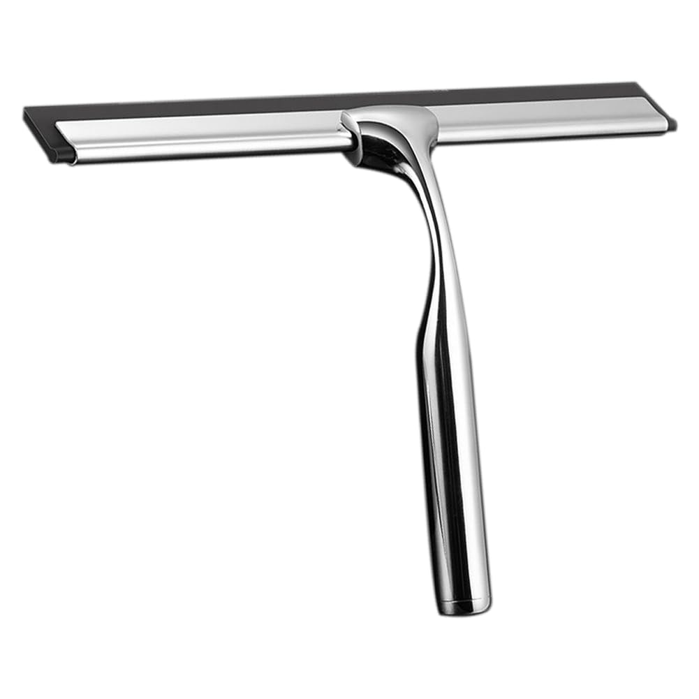 Raclette De Douche En Acier Inoxydable Or - Brosse Vitre Avec Ventouse Et Manche Long