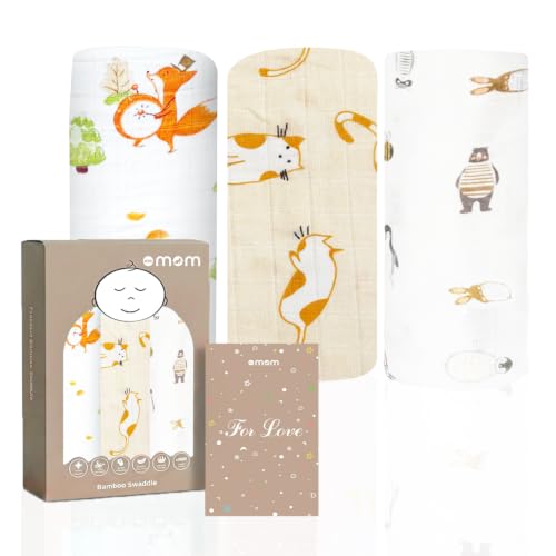 Image of DOTMOM Premium Organic Bamboo Baby Swaddle Wrapper Receiving Blanket