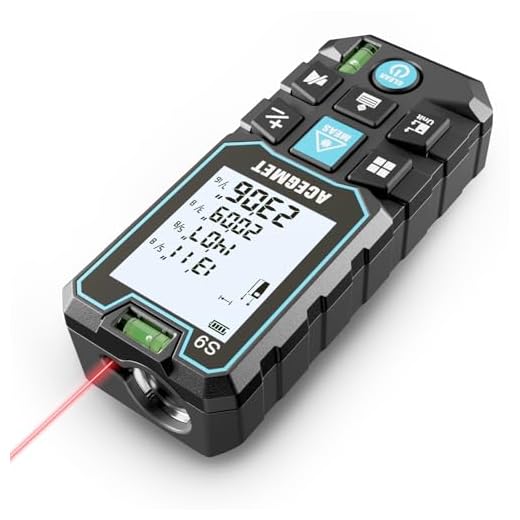Laser Measure, ACEGMET Laser Measurement Tool (229Ft Ft/in/M) Backlit LCD with Mute Function Laser Distance Measure, Pythagorean Mode, Measure Distance, Area and Volume Laser Tape Measure