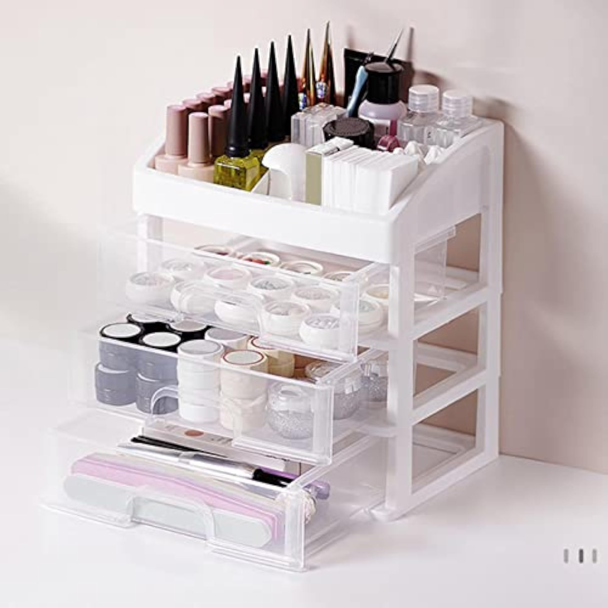 Cosmetic Storage Rack with Four-Layer Drawer