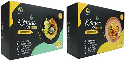 Hethstia 20-Pack Shirataki Noodle Keto Spaghetti Pasta and Konjac Fettuccine Pasta(Each 5 oz,10 Packs Oat Flavor ) Paleo-Friendly, Sugar Free, Gluten-Free, Low Calorie and Vegan