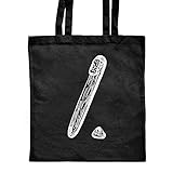 Hecho de 100% algodón Azeeda \'Cepillo de Dientes y Pasta\' Bolso Tote Negro Clásico (ZB00005605)