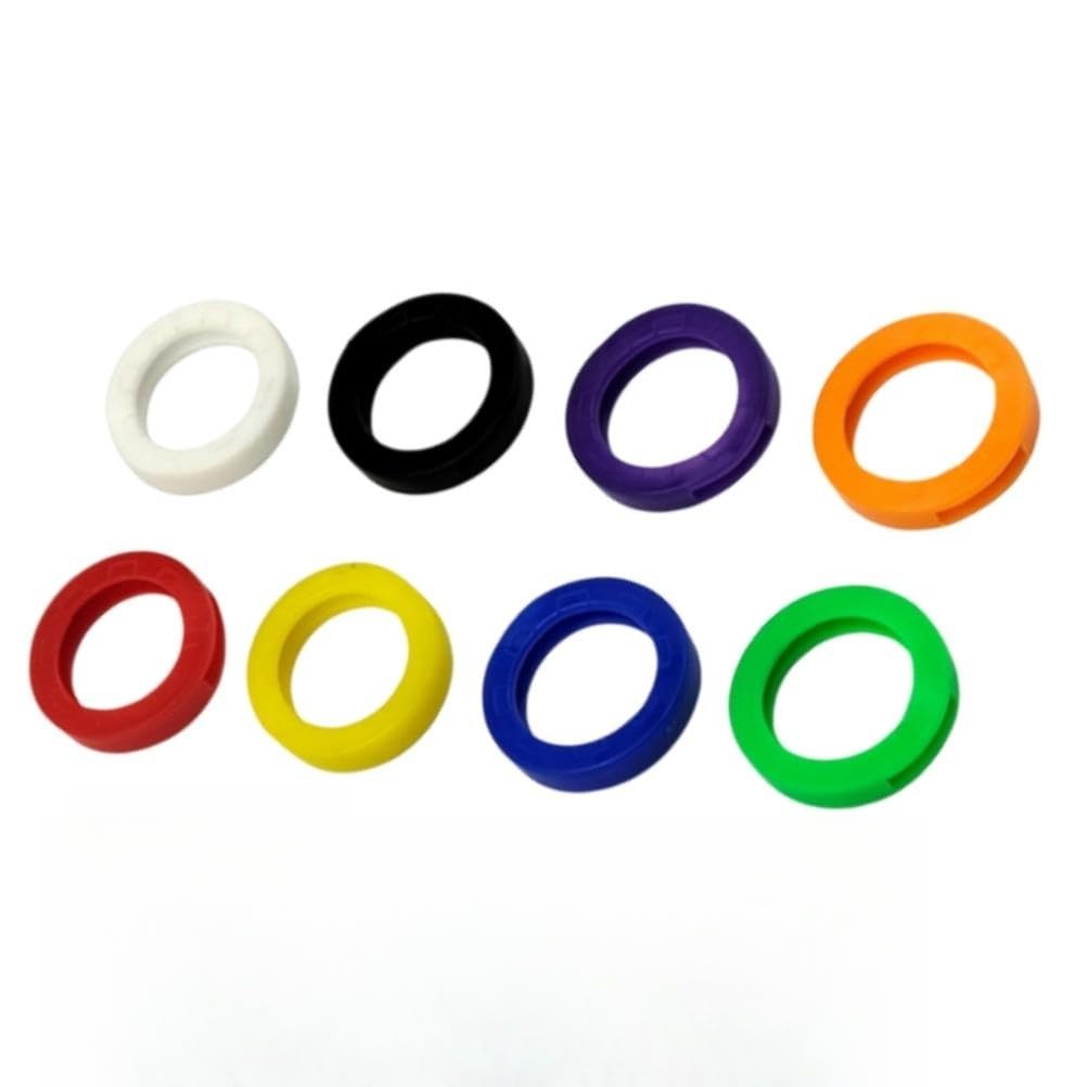 LJFEA 40 Bunte Schlüsselkappen - 9 Farben Für Runde Hausschlüssel, Praktisch Zur Schlüsselorganisation