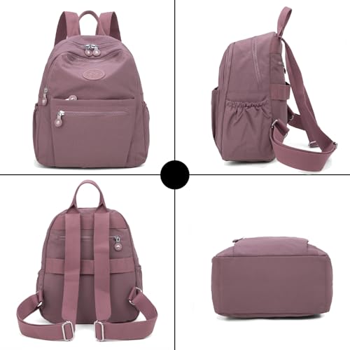 Image of Pealwel Mini Backpack Purse for Women,Small Nylon backpacks for Ladies Backpacks Women Anti Theft Travel Bag (Pink)