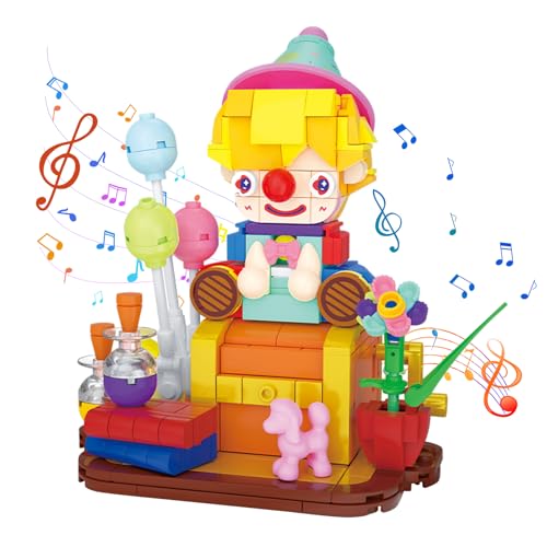 Oichy Baustein Set, Märchen Spielzeug Musik Bauspielzeug DIY Modellbausatz Kreatives Geschenk für Erwachsene und Kinder (Junge und Ballon)