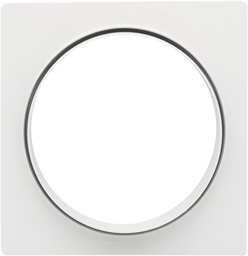 La Ventilazione PM150B Placca Bianca per passaggio a Muro ø 150 mm Senza imbocco Wall Passage Plate, White