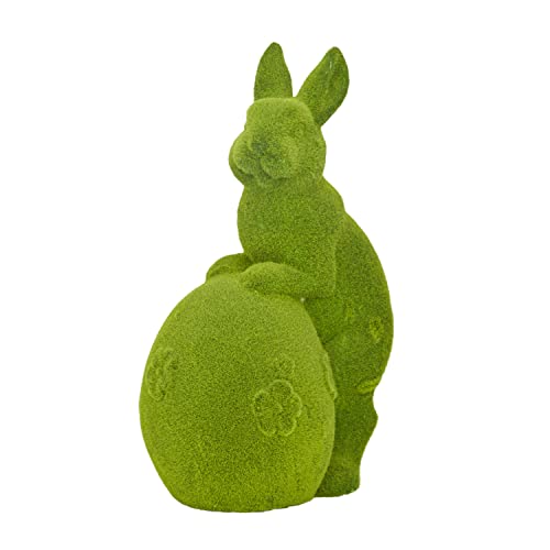 Deco 79 Magnesium Oxide Rabbit Garden Sculpture 9 x 13 x 20 Green