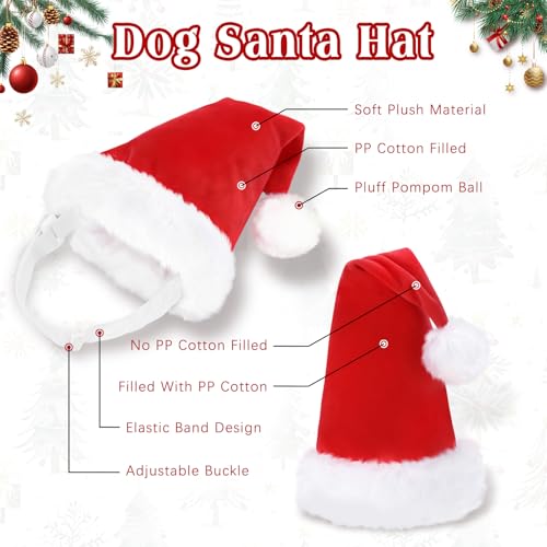 YUEPET Disfraz Navideño para Perro XL con Sombrero y Bufanda miniatura 2