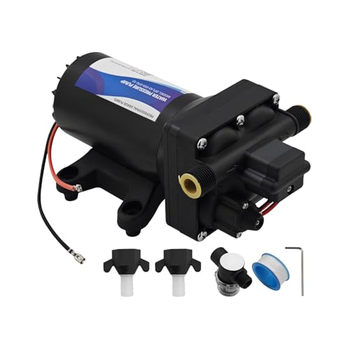 Image of 5059-1310-D011 12V 5.3 GPM Automatic Demand Diaphragm Water Pump With 60 PSI Built-In Pressure Switch Viton Valves Self-Priming & 1 /2 inch NPTF Port For RVs