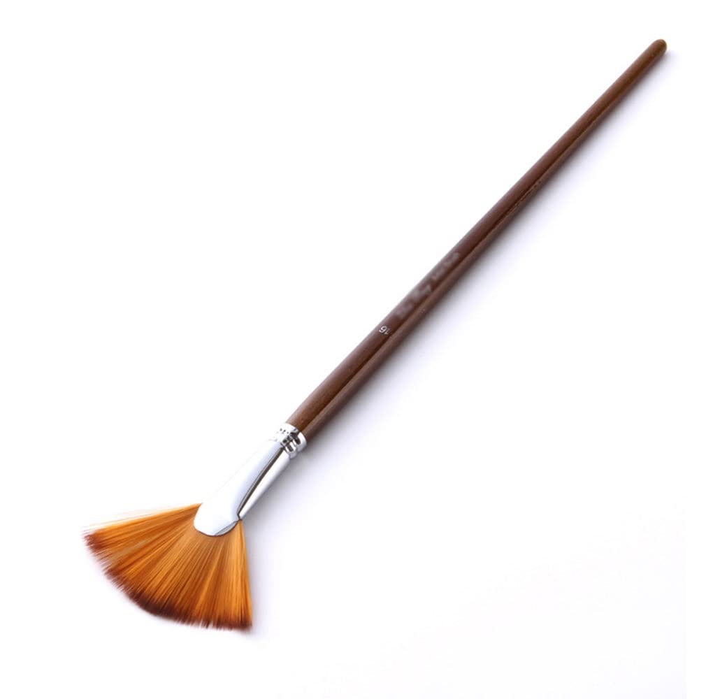 XBTGS Set di 9 pennelli a forma di ventaglio in nylon per pittura ad acquerello per pittura scolastica forniture artistiche,