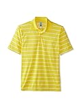 PGA TOUR Men's Golf Airflux Two Color Stripe Short Sleeve Polo Shirt