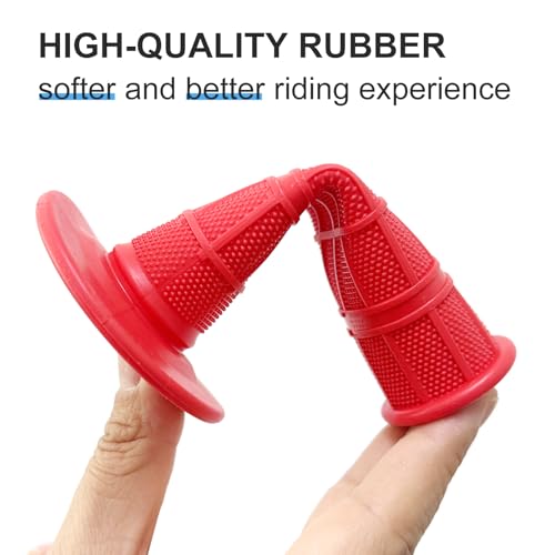 Chiallco 7/8" Motorcycle Hand Grips Dirt Bike Grips for CRF YZF WRF KXF KLX Pit-Bike, Soft Rubber Hand Handlebar Grip, Red